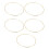 1Set 5 Eisenringe Rund DIY Zubehör Gold 7