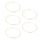 1Set 5 Eisenringe Rund DIY Zubehör Gold 8