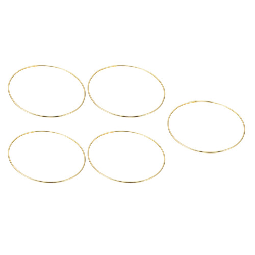 1Set 5 Eisenringe Rund DIY Zubehör Gold