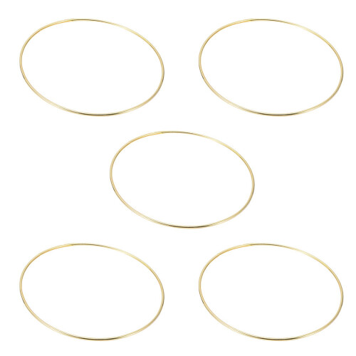 1Set 5 Eisenringe Rund DIY Zubehör Gold 2