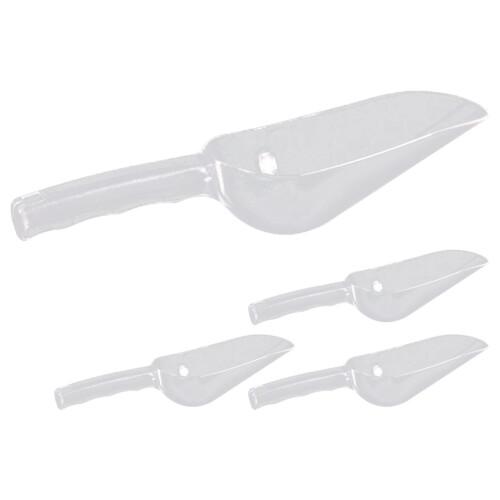 4 stuks multifunctionele plastic ijslepel met bakje
