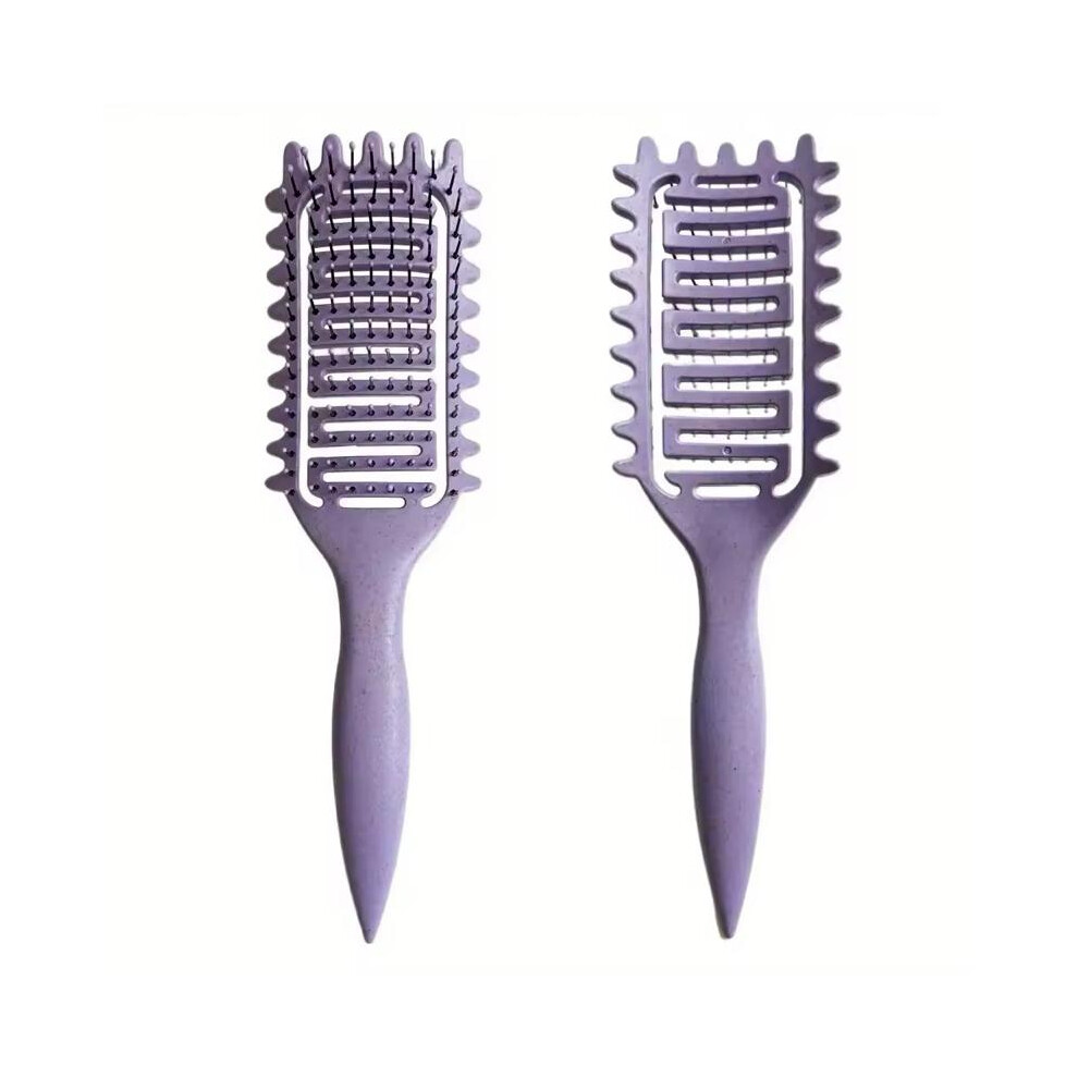 Unisex Purple,Not,Specified (Purple) 1Pcs Curl Define Styling Brush Hollow Boar Bristle Detangling Hair Brush Tangled Hair Comb Shaping Defining Curls Styling Tools For Curly Ha