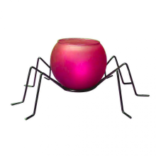 Halloween Iron Spider Candle Holder Retro DIY Metal Tea Light Lantern Home Party Desktop Ornament Red