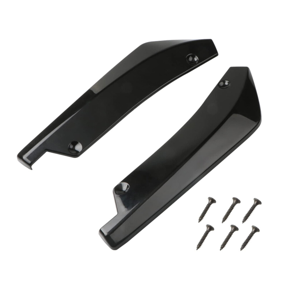 Diffuser Splitter Winglets Side Skirt Extensions For Car Side Skirts, Rear Canards Spoiler, 1 Pair, With Screws Black 9393856997329