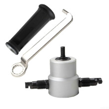 Tijeras perforadoras automáticas para placas, cizalla de hierro ajustable de doble cabezal, cortadora