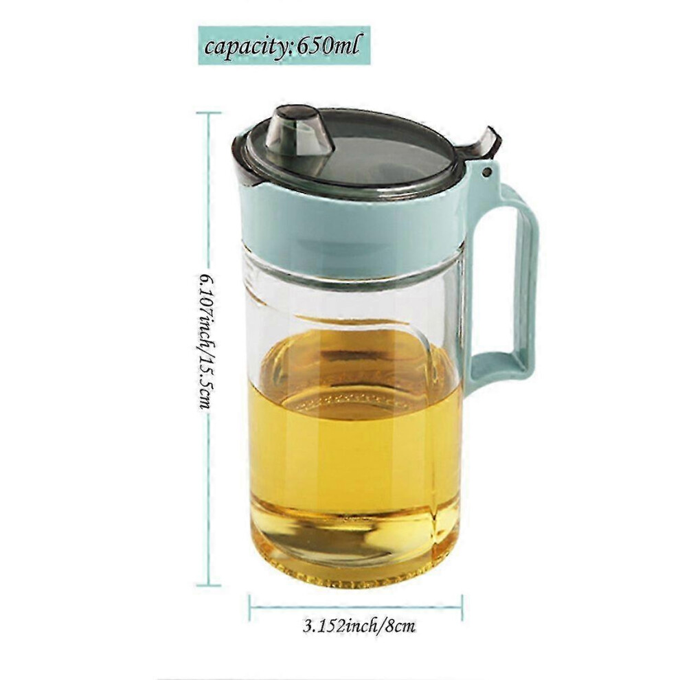 Olive oil, vinegar and syrup dispenser, 65 cl glass bottle, with non-drip spout and protective cap.