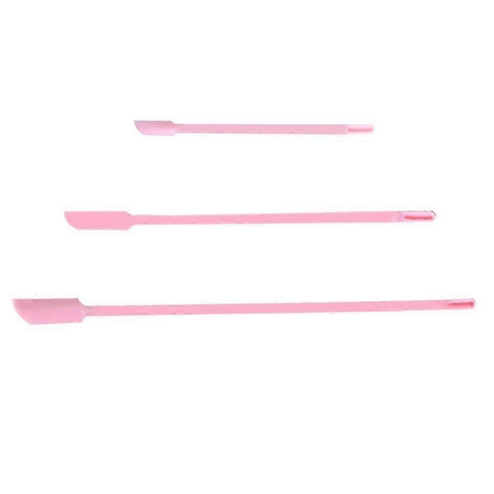 Set of 3 reusable silicone spatulas for makeup and lotion