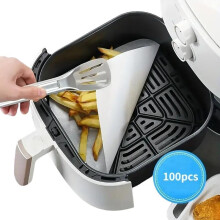 (White, one-size) Oil-absorbing Air Fryer Paper Pad, 100pcs White Oil Absorbing Air Fryer Paper, Air Fryer Liner, Baking Utensils for Home Kitchen, Air Fryer