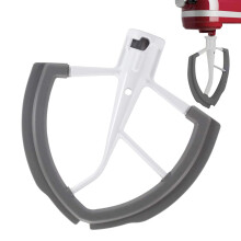 Flex Edge Beater 6 Quart, Silicone Edge Beater With Flexible Bowl Scraper, Safe Mixing Tool For Cream Pie Crust Butter