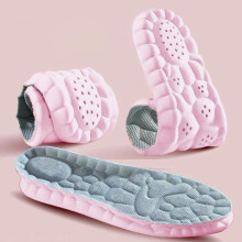(Pink, 41-42/8.5-9) Soft Elastic Breathable Insoles, 1 Pair Comfortable Sports Insoles, Sweat Absorbent, Lightweight and Soft Insoles for Comfortable and Non