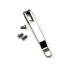 Stainless Steel Folding Cutter Back Clip Accessory, Pocket Waist Clamp, Cutter Tool Parts With 3 Screws, White