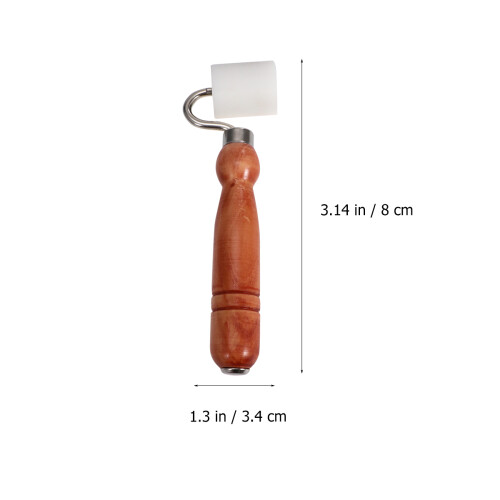 plastic wall sticker roller flat pressure tool with pom bearing white 1