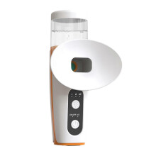 Limpiador ocular eléctrico con vapor y atomizador ajustable para viajes, color blanco.