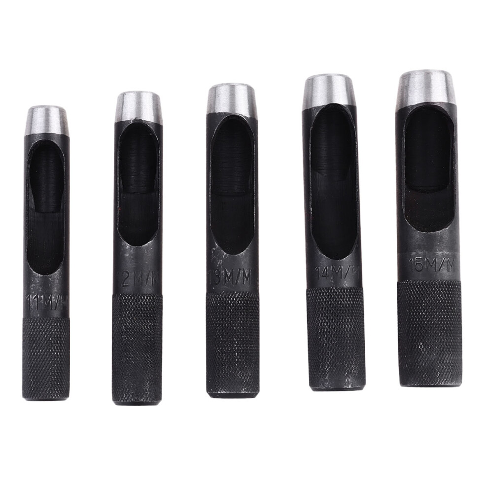 5Pcs 11-15Mm Punch Tool Round Belt Hole Cutter For Diy 3301456975773