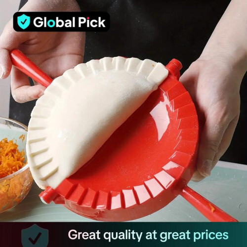 (Red, one-size) Plastic Dumpling Maker, 1 Count Hand-made Dumpling Mold, Baking Supply, Kitchen Utensils Tools, Kitchen Stuff, Multifunctional Kitchen Tool
