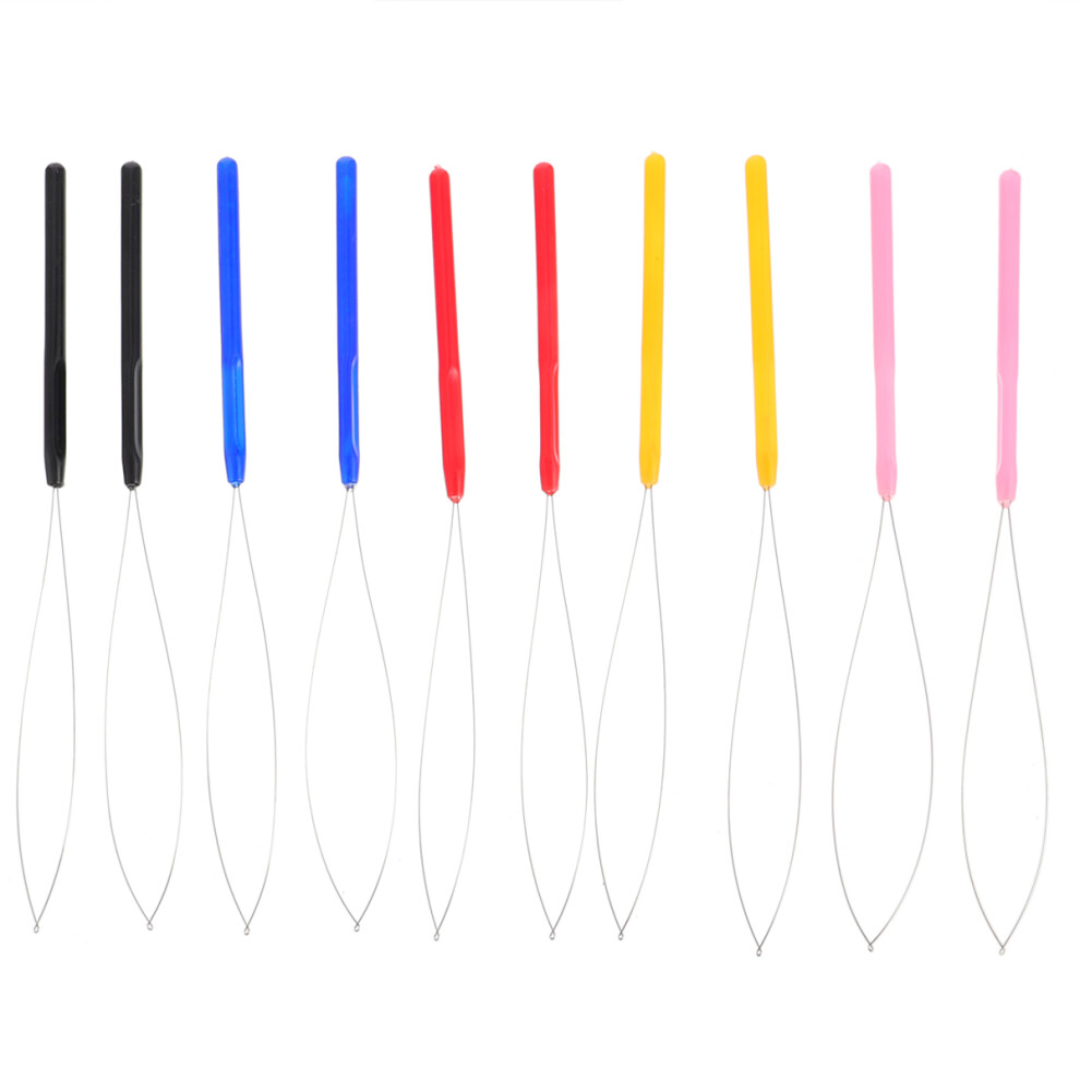 Artibetter Unisex 10Pcs Crochet Wig Multifunctional Hair Extension Tool Colorful