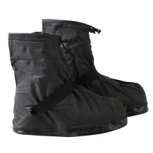1Zwarte Waterdichte Schoenhoes Met Rits, Voor En