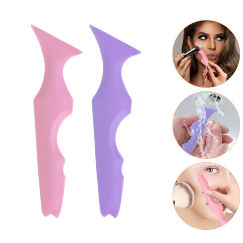 2pcs silicone eyeliner stencil lipstick makeup tool mascara applicator 2