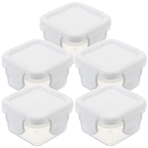 5pcs portable hamster food containers with lid leak proof 2