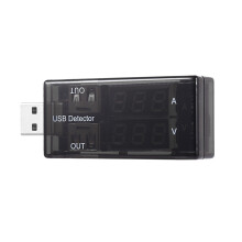 portable usb charger wattage voltage current tester lcd multimeter black
