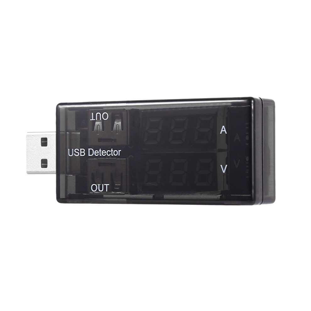 Portable Usb Charger Wattage Voltage Current Tester Lcd Multimeter Black 3301461401328