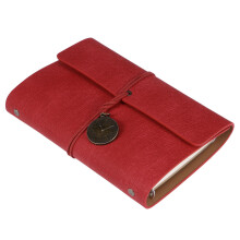 Elegantes Rotes Retro Scrapbook Notebook Für Aufzeichnungen