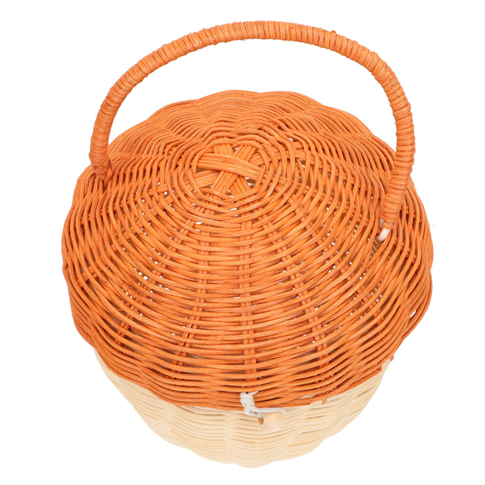 Children Rattan Handbag Woven Basket Costume Photography Prop 3301456963732