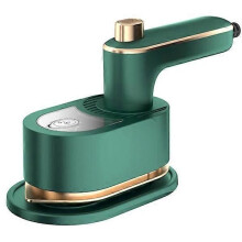 Miniplancha de vapor plegable y portátil, ideal para viajes. Cuenta con suela cerámica antiadherente