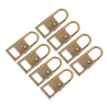 8Pcs Alloy Golden Zipper Puller DIY Easy Install Replacement Tags