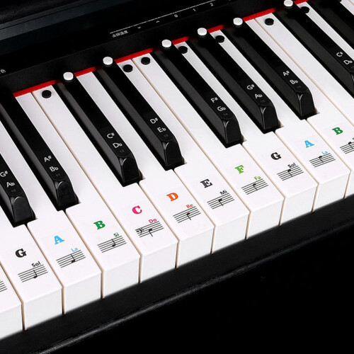 2 sheets beginner piano keyboard stickers adhesive 2