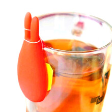 5 pcs silicone rabbit wine glass markers, mixed colors