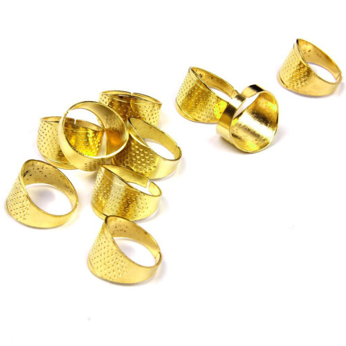 thimble sewing quilting ring diy craft finger protector 10pc 17x13mm