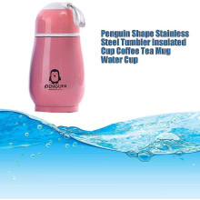 Cute Penguin Stainless Steel Insulated Tumbler Coffee Tea Water Cup Travel Thermos Mug Pink