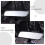 2pcs universal car rear view mirror with suction cup, shatterproof black 8