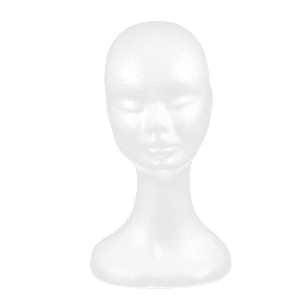 Vaguelly Unisex White Mannequin Head Face Display Stand For Hat Scarf Wigs Female