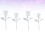 4pcs diy crystal epoxy rose model 30mm 35mm white for home decor 10