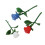 4pcs diy crystal epoxy rose model 30mm 35mm white for home decor 9