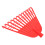 plastic garden hand rake head replacement for lawns shrubs leaves red 11