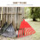 plastic garden hand rake head replacement for lawns shrubs leaves red 7