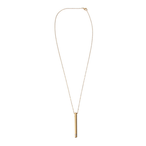 1Pc Golden Cylindrical Titanium Ash Keepsake Necklace Elegant Pendant 2