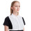 women solid color shirt with detachable square false collar (white) 9