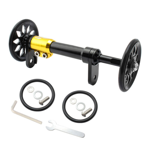 1Set Robuste Aluminium Stütze Für Klappfahrräder Mit Rollenrad