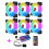 6Pcs Adjustable 120mm RGB Computer Cooling Fan With Controller 6