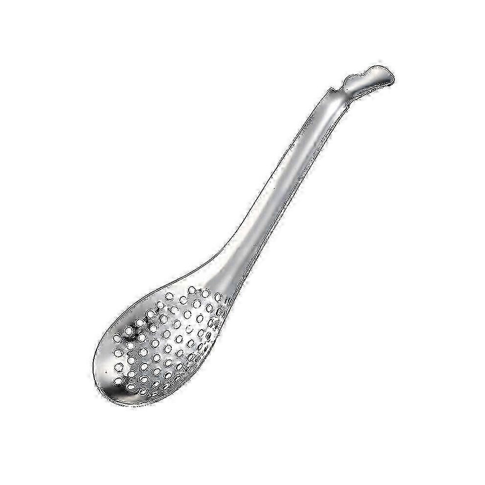 Small Stainless Steel Slotted Spoons - Caviar Serving, Kitchen Strainer, Molecular Spoons