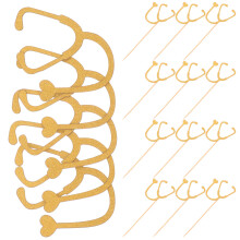 24 Pcs Stethoscope Shape Cupcake Toppers For Medical Party Decor Golden