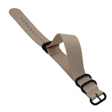 nylon horlogebandje 24 mm beige polshorloge instelbaar