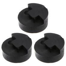 3 stuks ronde rubberen dempers voor viool – oefendempers (zwart)