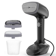 Vaporizador de tela portátil y potente - 1800 W, enchufe estadounidense, negro