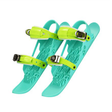 Mini Ski Skate With Adjustable Bindings Portable Snowblades Board For Kids Goggles Gloves Color One Size