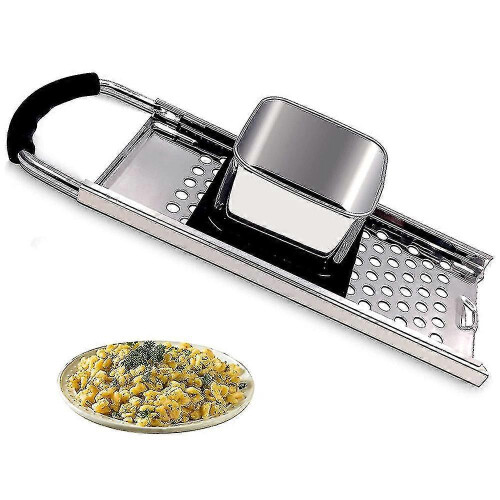 Stainless steel spaetzle maker with comfortable handle